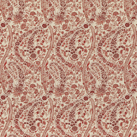 G P & J BAKER BP10835.2.0 BUKHARA PAISLEY RED Fabric - Eade's Wallpaper