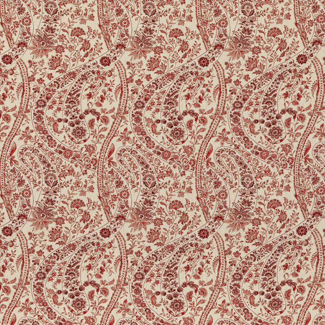 G P & J BAKER BP10835.2.0 BUKHARA PAISLEY RED Fabric - Eade's Wallpaper