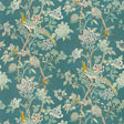 G P & J BAKER BP10851.5.0 HYDRANGEA BIRD (ARCHIVE) TEAL Fabric - Eade's Wallpaper