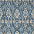 G P & J BAKER BP10853.1.0 IKAT BOKHARA BLUE Fabric - Eade's Wallpaper