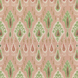 G P & J BAKER BP10853.4.0 IKAT BOKHARA ROSE/GREEN Fabric - Eade's Wallpaper