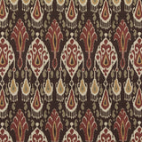 G P & J BAKER BP10853.6.0 IKAT BOKHARA ESPRESSO Fabric - Eade's Wallpaper