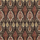 G P & J BAKER BP10853.6.0 IKAT BOKHARA ESPRESSO Fabric - Eade's Wallpaper