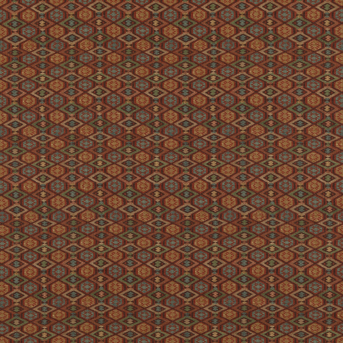 G P & J BAKER BP10855.4.0 BALFOUR RED/GREEN Fabric - Eade's Wallpaper