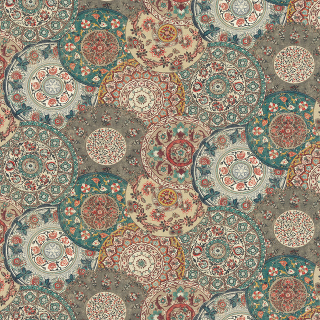 G P & J BAKER BP10856.3.0 IMARI TEAL Fabric - Eade's Wallpaper