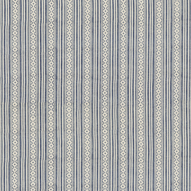 G P & J BAKER BP10914.1.0 EBURY STRIPE BLUE Fabric - Eade's Wallpaper