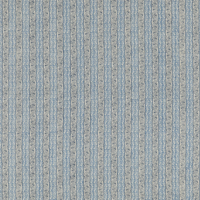 G P & J BAKER BP10921.1.0 TETBURY STRIPE BLUE Fabric - Eade's Wallpaper