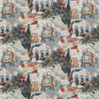 G P & J BAKER BP10927.1.0 SHALIMAR INDIGO/RED Fabric - Eade's Wallpaper