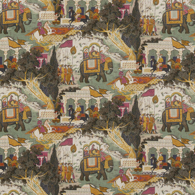 G P & J BAKER BP10927.3.0 SHALIMAR AQUA Fabric - Eade's Wallpaper