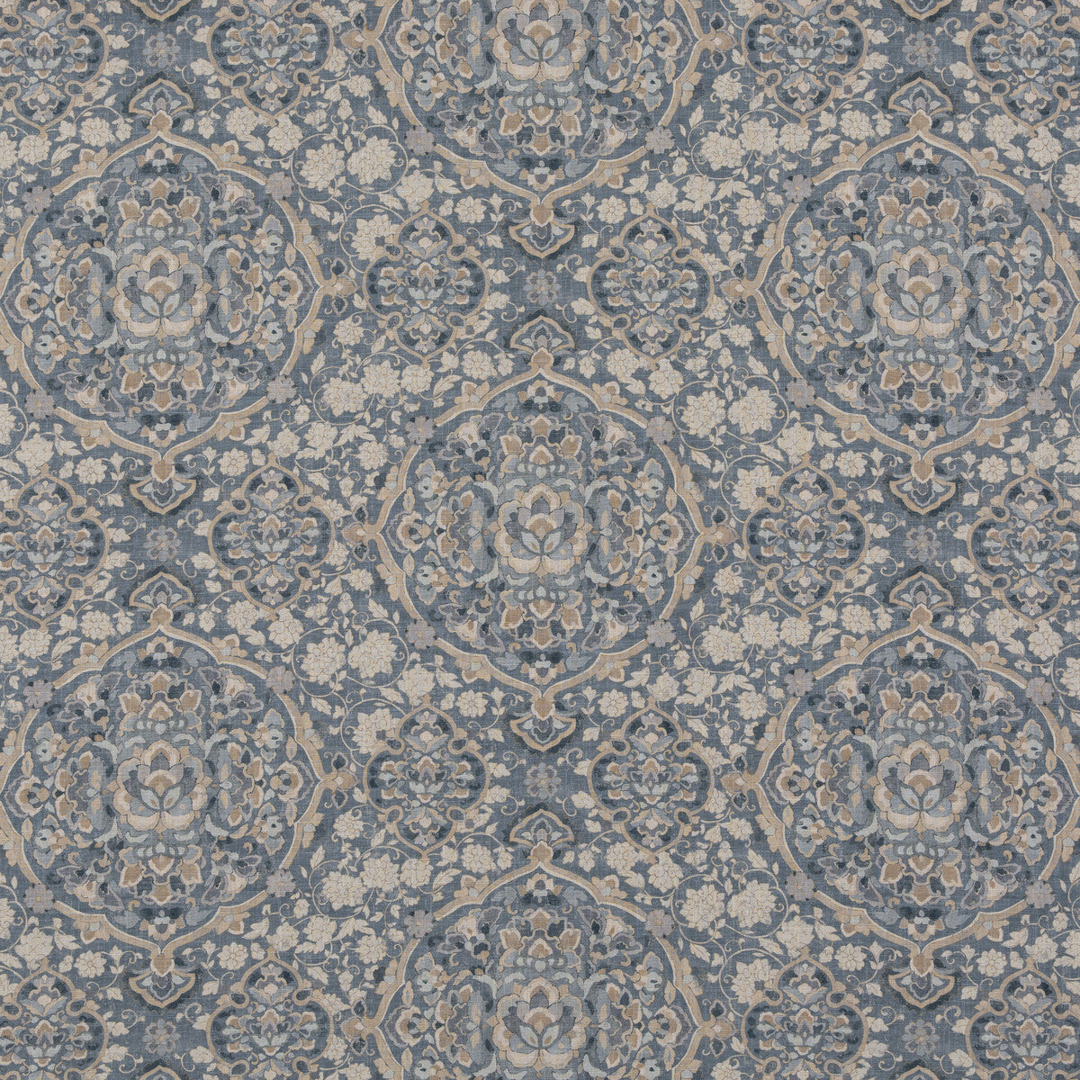 G P & J BAKER BP10928.1.0 KIANA BLUE Fabric - Eade's Wallpaper