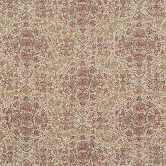 G P & J BAKER BP10928.3.0 KIANA RED/AQUA Fabric - Eade's Wallpaper