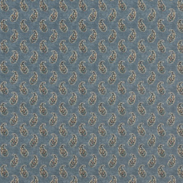 G P & J BAKER BP10930.3.0 PATOLA PAISLEY BLUE Fabric - Eade's Wallpaper