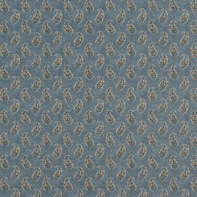 G P & J BAKER BP10930.3.0 PATOLA PAISLEY BLUE Fabric - Eade's Wallpaper