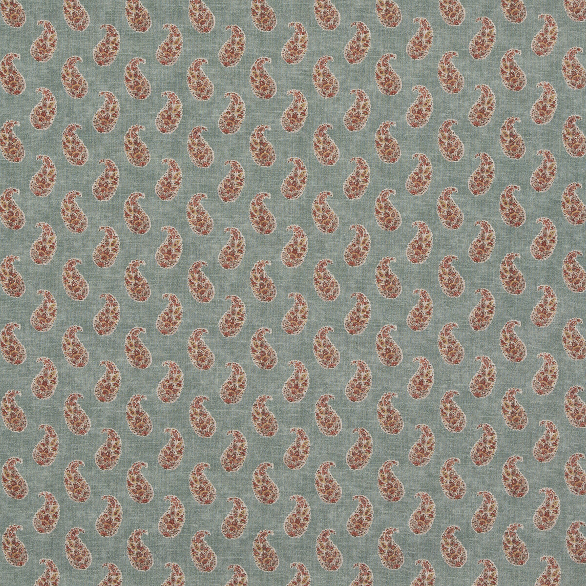 G P & J BAKER BP10930.4.0 PATOLA PAISLEY AQUA Fabric - Eade's Wallpaper