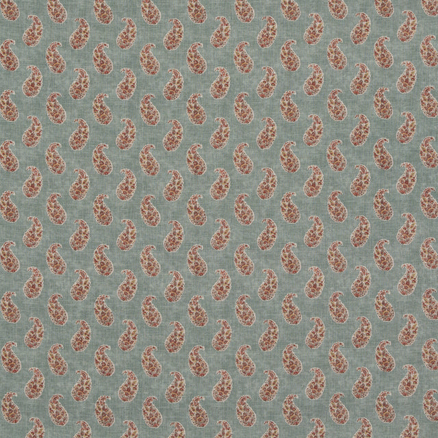 G P & J BAKER BP10930.4.0 PATOLA PAISLEY AQUA Fabric - Eade's Wallpaper