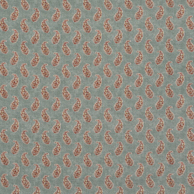 G P & J BAKER BP10930.4.0 PATOLA PAISLEY AQUA Fabric - Eade's Wallpaper