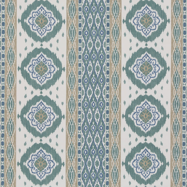 G P & J BAKER BP10936.4.0 CROSBY AQUA Fabric - Eade's Wallpaper
