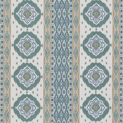 G P & J BAKER BP10936.4.0 CROSBY AQUA Fabric - Eade's Wallpaper