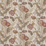 G P & J BAKER BP10938.2.0 INDIENNE FLOWER EMERALD/RED Fabric - Eade's Wallpaper