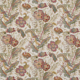 G P & J BAKER BP10938.2.0 INDIENNE FLOWER EMERALD/RED Fabric - Eade's Wallpaper