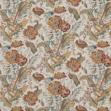 G P & J BAKER BP10938.3.0 INDIENNE FLOWER RED/TEAL Fabric - Eade's Wallpaper