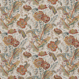 G P & J BAKER BP10938.3.0 INDIENNE FLOWER RED/TEAL Fabric - Eade's Wallpaper