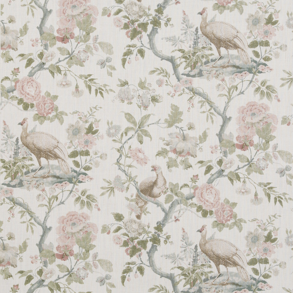 G P & J BAKER BP10949.2.0 BROUGHTON ROSE BLUSH Fabric - Eade's Wallpaper