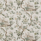 G P & J BAKER BP10949.3.0 BROUGHTON ROSE GREEN Fabric - Eade's Wallpaper
