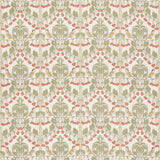 G P & J BAKER BP10967.1.0 BIRDS & CHERRIES COTTON RED/GREEN Fabric - Eade's Wallpaper