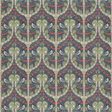 G P & J BAKER BP10967.2.0 BIRDS & CHERRIES COTTON INDIGO Fabric - Eade's Wallpaper