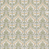 G P & J BAKER BP10967.3.0 BIRDS & CHERRIES COTTON AQUA Fabric - Eade's Wallpaper