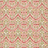 G P & J BAKER BP10967.5.0 BIRDS & CHERRIES COTTON CORAL Fabric - Eade's Wallpaper