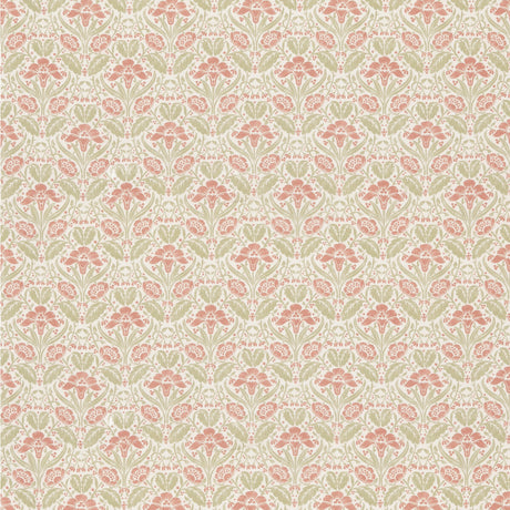 G P & J BAKER BP10968.1.0 IRIS MEADOW COTTON PINK/GREEN Fabric - Eade's Wallpaper