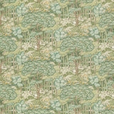 G P & J BAKER BP10971.1.0 RUSKIN COTTON GREEN Fabric - Eade's Wallpaper