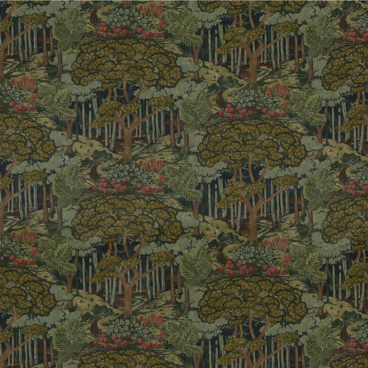 G P & J BAKER BP10972.1.0 RUSKIN VELVET EMERALD Fabric - Eade's Wallpaper