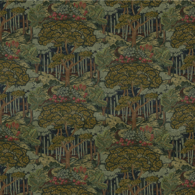 G P & J BAKER BP10972.1.0 RUSKIN VELVET EMERALD Fabric - Eade's Wallpaper