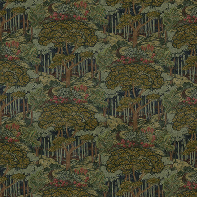 G P & J BAKER BP10972.1.0 RUSKIN VELVET EMERALD Fabric - Eade's Wallpaper