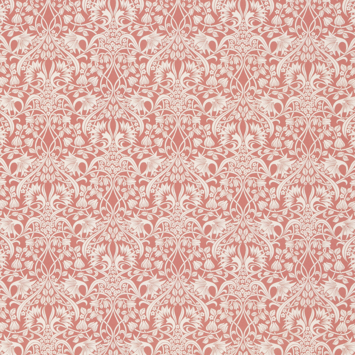 G P & J BAKER BP10974.1.0 FRITILLERIE COTTON CORAL Fabric - Eade's Wallpaper