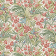 G P & J BAKER BP10976.1.0 TRUMPET FLOWERS COTTON RED/GREEN Fabric - Eade's Wallpaper