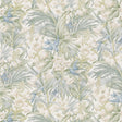 G P & J BAKER BP10976.3.0 TRUMPET FLOWERS COTTON BLUE/GREEN Fabric - Eade's Wallpaper
