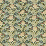 G P & J BAKER BP10977.1.0 TULIP & JASMINE COTTON EMERALD Fabric - Eade's Wallpaper
