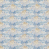 G P & J BAKER BP10977.2.0 TULIP & JASMINE COTTON BLUE Fabric - Eade's Wallpaper
