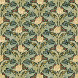 G P & J BAKER BP10978.1.0 TULIP & JASMINE VELVET EMERALD Fabric - Eade's Wallpaper