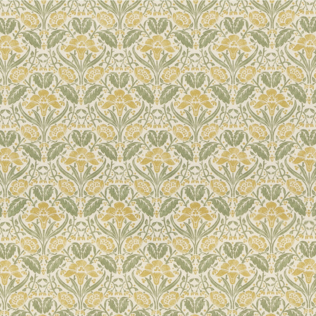 G P & J BAKER BP10979.2.0 IRIS MEADOW YELLOW/GREEN Fabric - Eade's Wallpaper