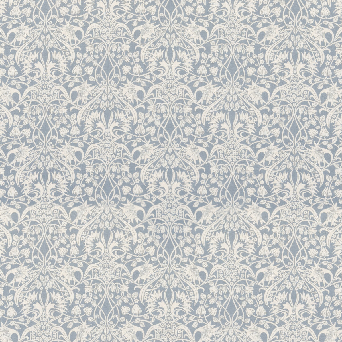 G P & J BAKER BP10980.1.0 FRITILLERIE BLUE Fabric - Eade's Wallpaper