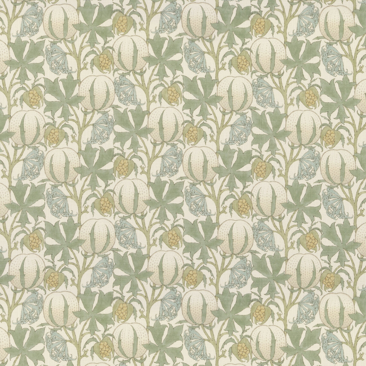 G P & J BAKER BP10981.2.0 PUMPKINS AQUA Fabric - Eade's Wallpaper