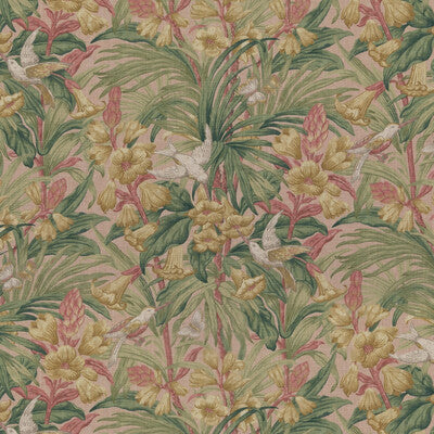 G P & J BAKER BP10982.2.0 TRUMPET FLOWERS BLUSH Fabric - Eade's Wallpaper