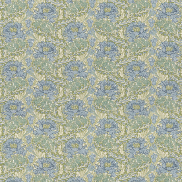 G P & J BAKER BP10983.1.0 LITTLE BRANTWOOD BLUE/GREEN Fabric - Eade's Wallpaper