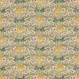 G P & J BAKER BP10994.1.0 TULIP & JASMINE RED/GREEN Fabric - Eade's Wallpaper