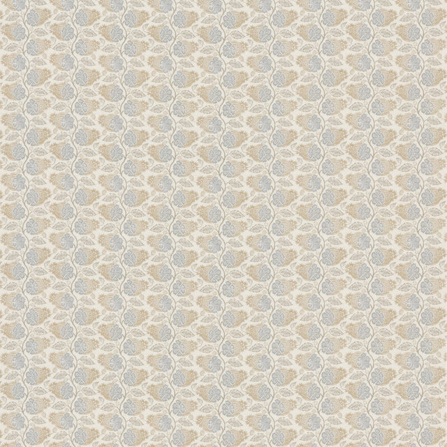 G P & J BAKER BP11000.5.0 CALCOT BLUE/SAND Fabric - Eade's Wallpaper